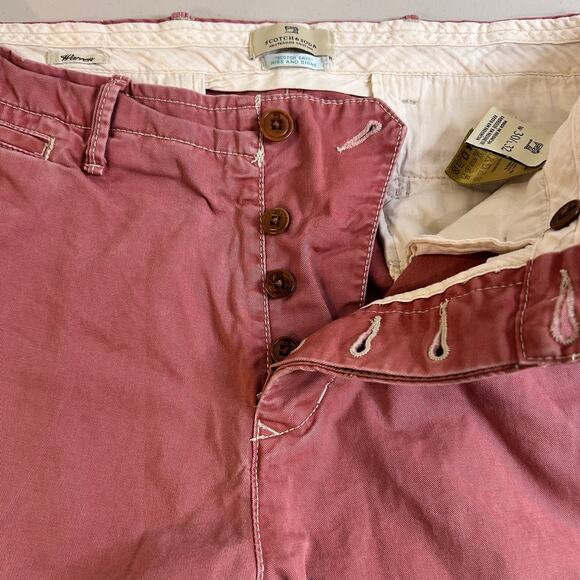 Scotch & Soda Men's Warren Chino Khaki Pants Button-Fly Size 30 x 32 - Picture 7 of 15